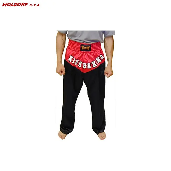 Kickboxing training pants in silk satin