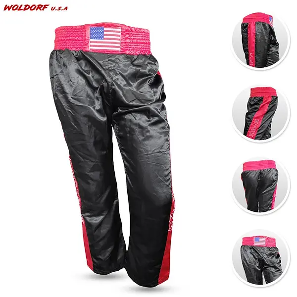 Kick Boxing Pants Silk Satin for workout at the gym