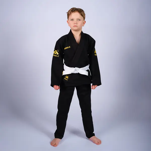 Rebelz BJJ Gi Kids Gold Standard 3 black