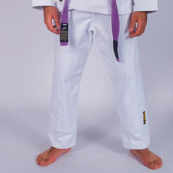 Rebelz BJJ Pants Gold Standard 3 white