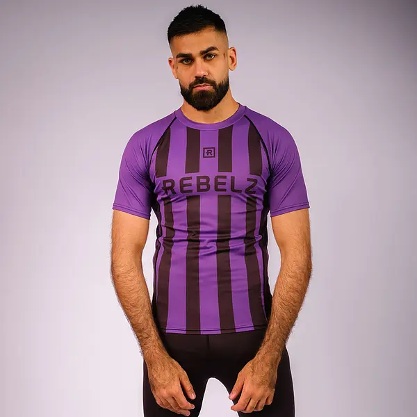 Rebelz Rashguard Men Ranked Fight Club purple