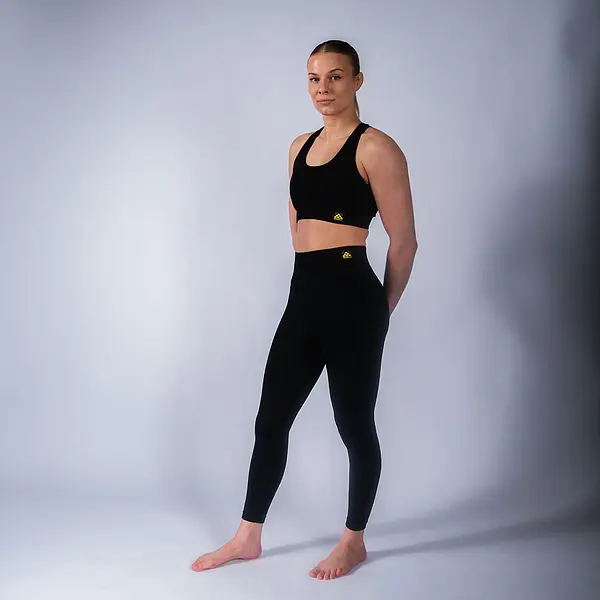 Rebelz Seamless Tights Women Gold Standard black