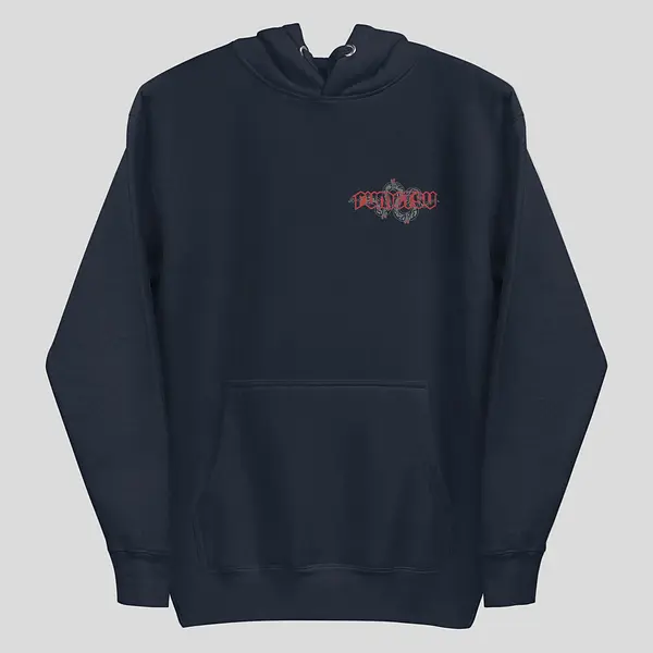 Inked - Snake Hoodie Navy/Red