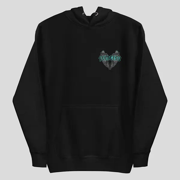 Inked - Wings Hoodie Black/Teal