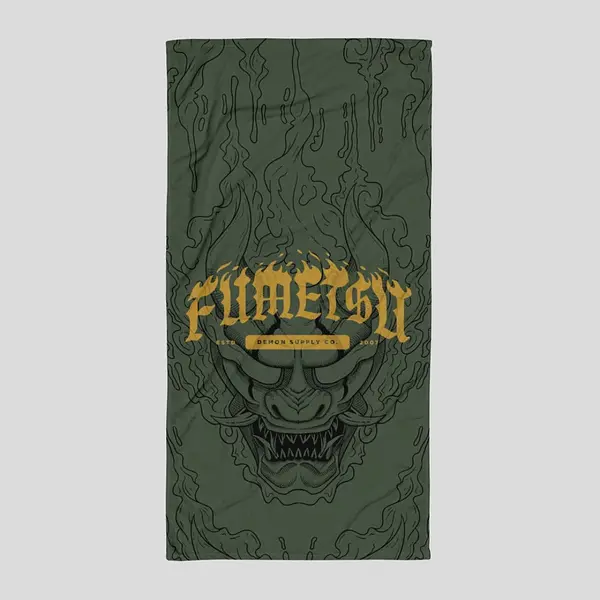 Oni Demon Large Towel Khaki