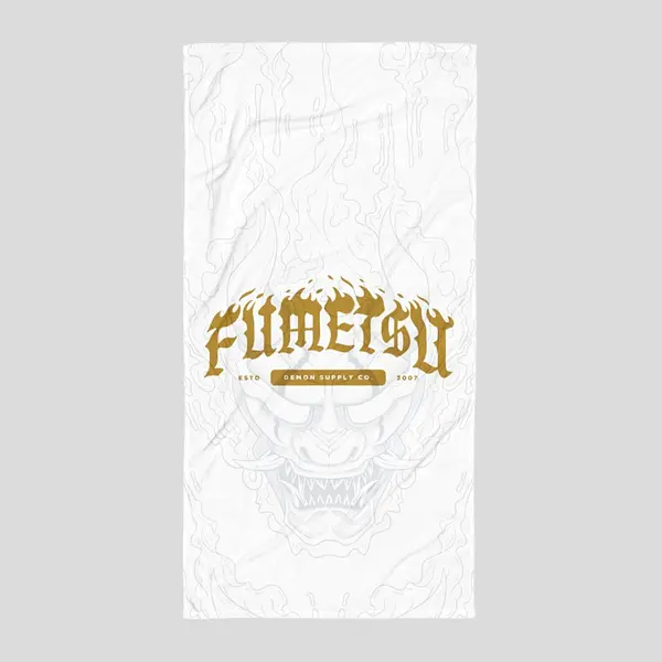Oni Demon Large Towel White