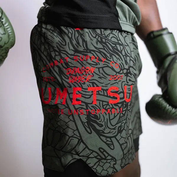Dragon Slayer Dual Layer Shorts Khaki/Orange