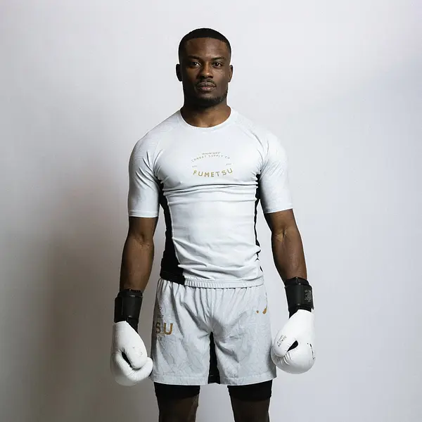 Dragon Slayer Short Sleeve Rash Guard White/Black/Gold