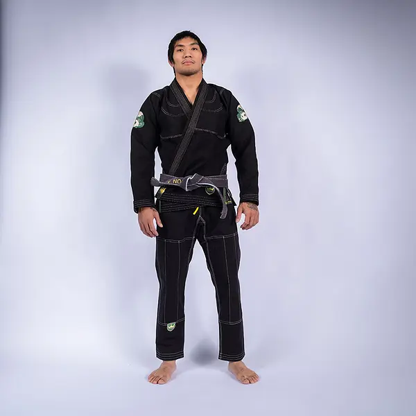 Inverted Gear BJJ Gi Gold Weave V2 black