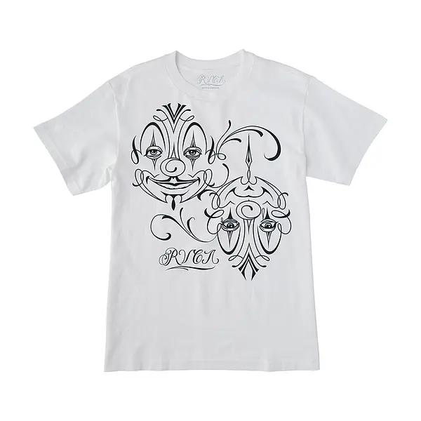 RVCA T-shirt Mister Cartoon Balance Clowns white