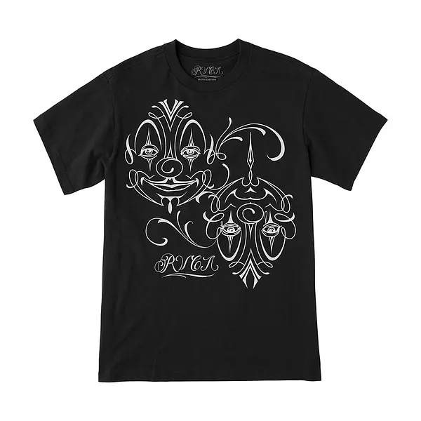 RVCA T-shirt Mister Cartoon Balance Clowns black