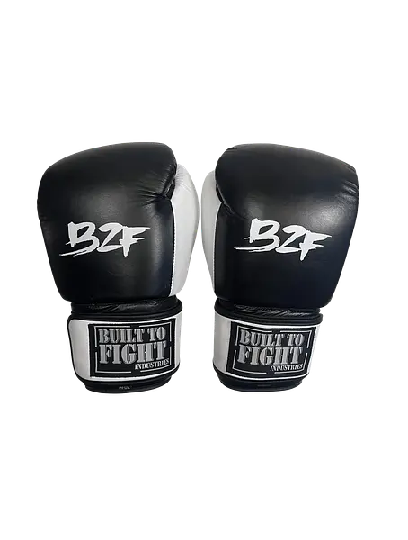 BTF Thai Style Boxing Gloves Black/White