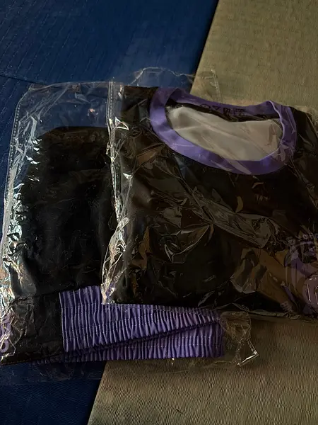 Purple Kombat nogi set Large shorts XL rashguard