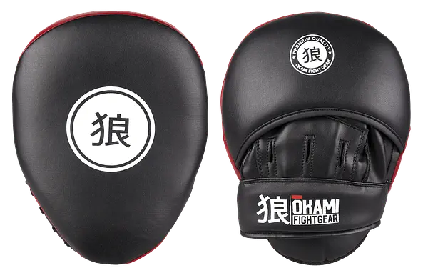 OKAMI FIGHTGEAR Punch Mitts Gym Series Black / Red