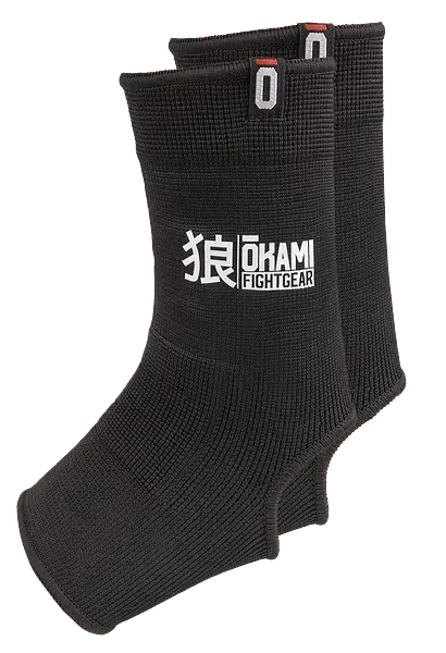 OKAMI FIGHTGEAR Ankle Guards Black