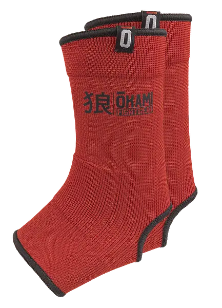 OKAMI FIGHTGEAR Ankle Guards Red