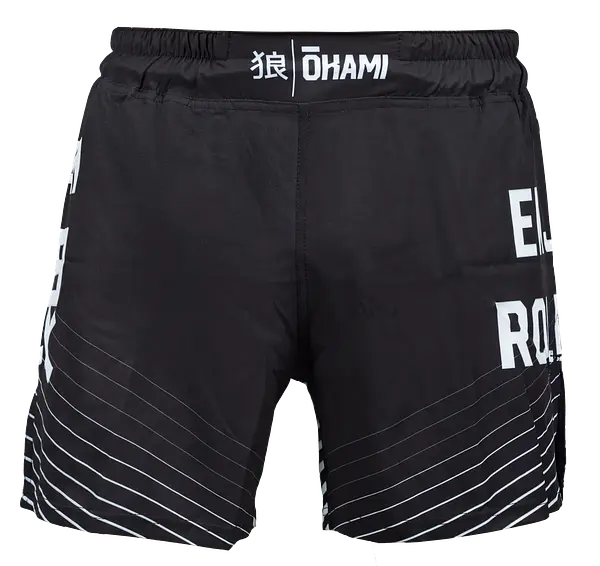 OKAMI Fight Shorts Big Kanji Black &amp; White