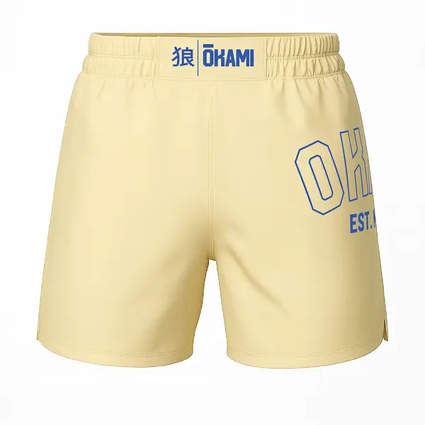 OKAMI Fightshorts Logo Chardonnay