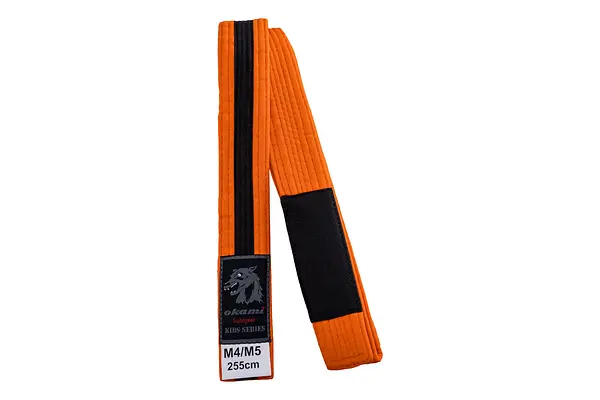 OKAMI Kids BJJ Belt orange / black