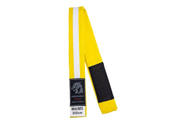 OKAMI Kids BJJ Belt gelb / weiß
