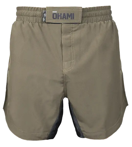 OKAMI Fight Shorts Kihon Khaki