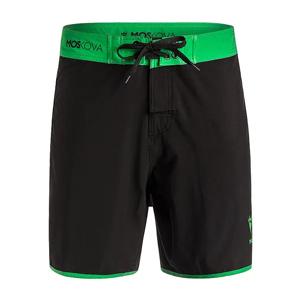 Moskova Board Shorts - Black/Green
