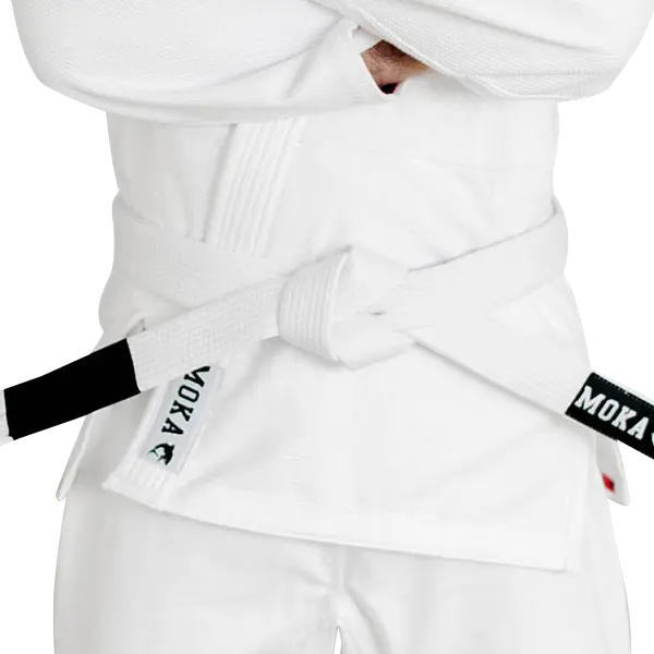 Børne BJJ Bælte - Moka Original - Hvid
