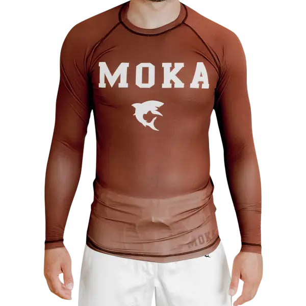 Langærmet Rashguard - Moka Original - Brun