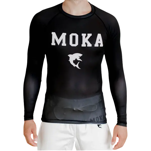Langærmet Rashguard - Moka Original - Sort
