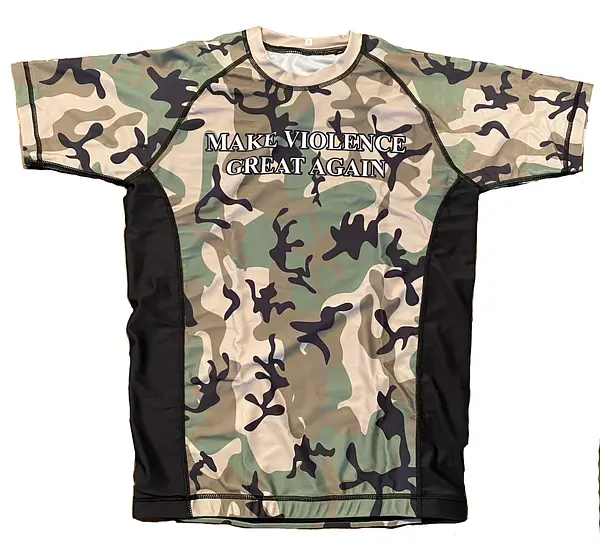 Make Violence Great Again Full Camo Short Sleeve Rashguard