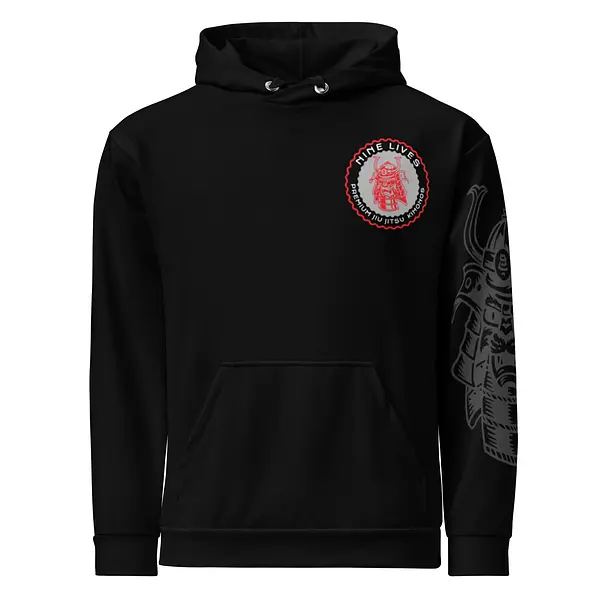 Samurai Cat Hoodie - Black