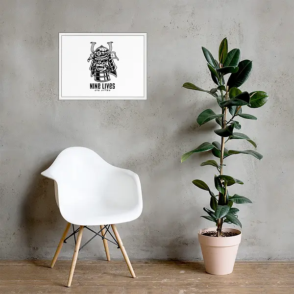 Samurai Cat Framed poster