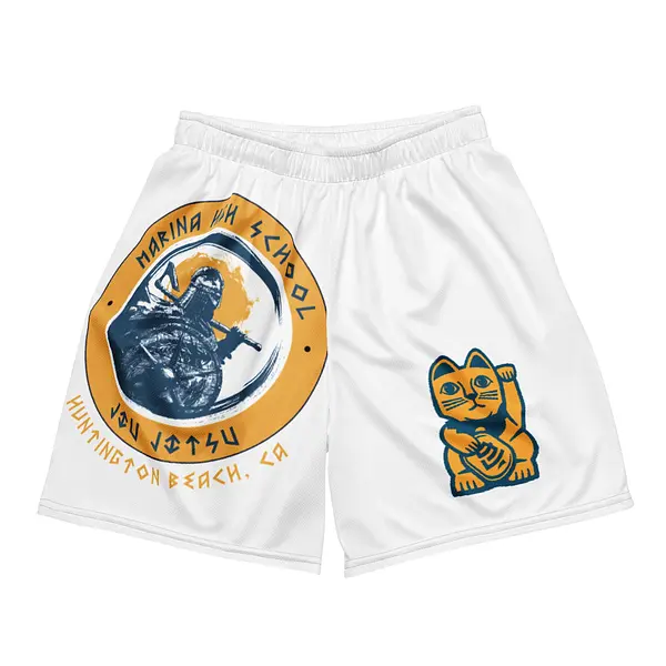 Nine Lives x Marina High School Mesh Shorts White