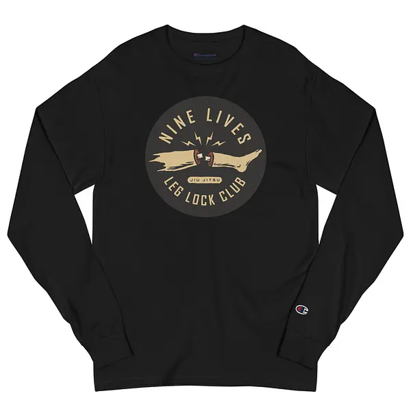 Leg Lock Club Champion® Long Sleeve Tee - Black