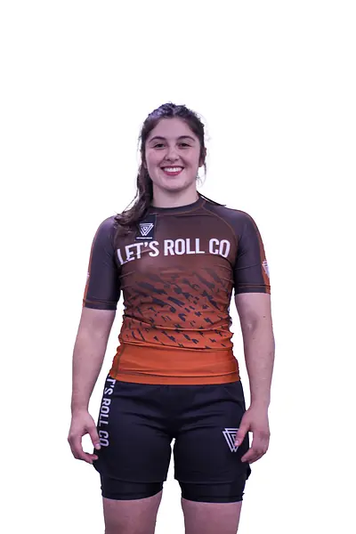 Rashguard Let’s Roll Train Hard Marron