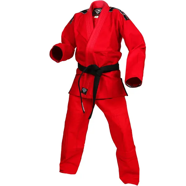 KO Sports Gear’s Red Kids Gi – BJJ Kimono and Pants – Pearl Weave – For Jiu Jitsu