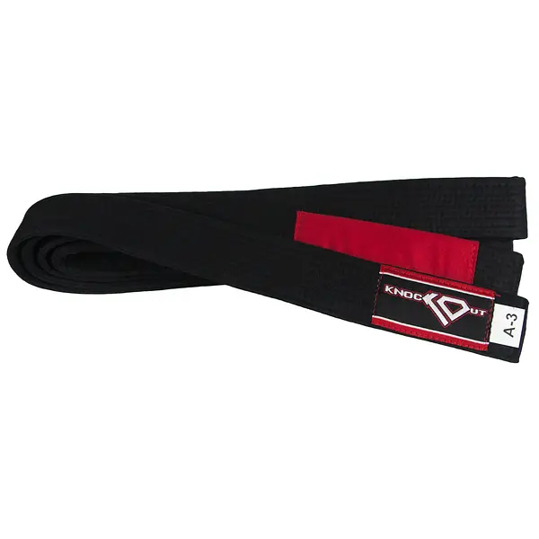 BJJ Brazilian Jiu Jitsu Black Gi Belt by KO Sports Gear – 100% Cotton