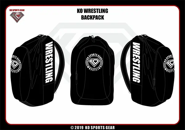 Wrestling Backpack by KO Sports Gear – Signature Design For Wrestling