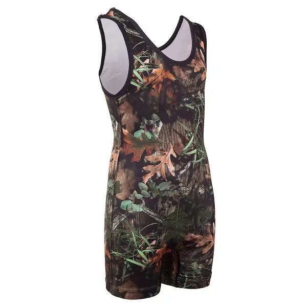 Wrestling Singlet by KO Sports Gear: DEEP WOODS CAMO