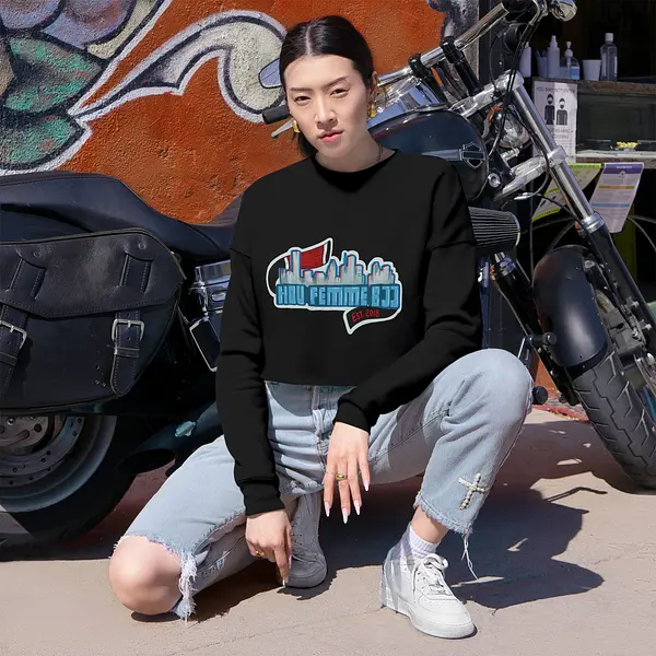Houston Femme BJJ Skyline Crop Sweatshirt