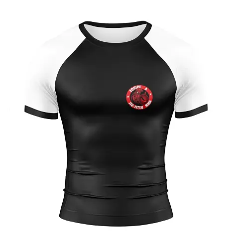 Rash Guard Equipe A - Manga Curta Branca