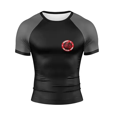 Rash Guard Equipe A - Manga Curta Cinza