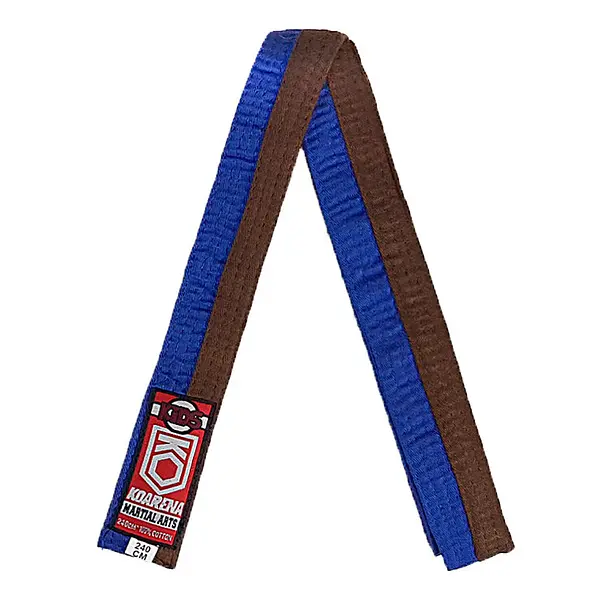 KOARENA Cinturon Judo y Artes Marciales Niños color azul-marron
