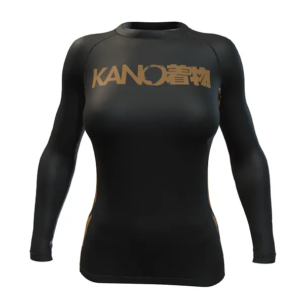 BJJ RASHGUARD FEMALE COMPETITION BROWN BELT LONG SLEEVES
