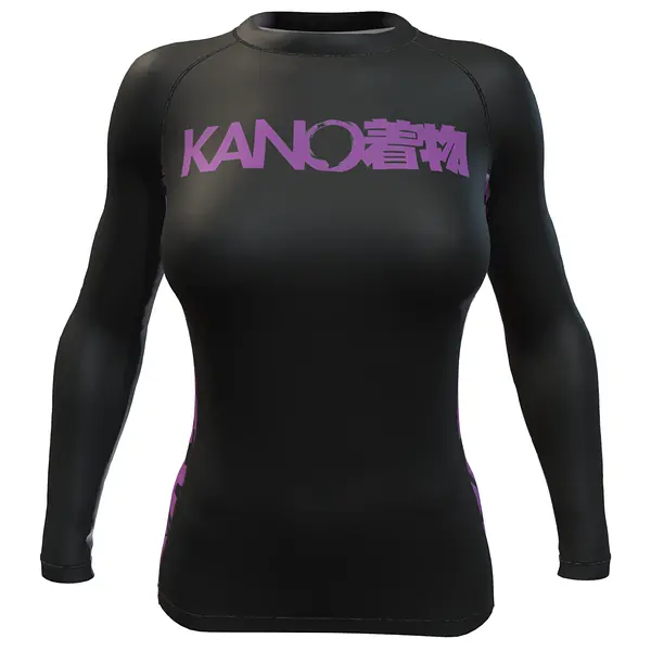 BJJ RASHGUARD FEMALE COMPETITION PURPLE BELT LONG SLEEVES