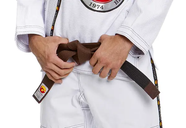 Faixa Dragão Jiu Jitsu Marrom Ponta Preta Extra