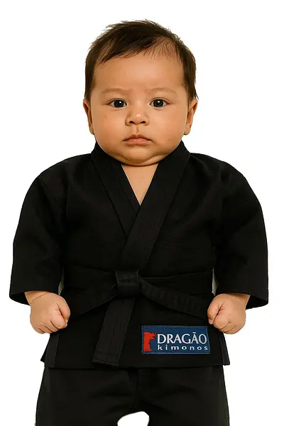 KIMONO PARA RECÉM-NASCIDO PRETO