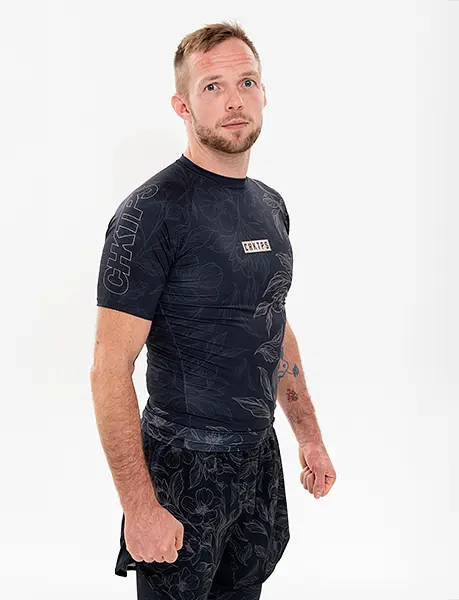 FLOWERS / Pánský rashguard s krátkým rukávem