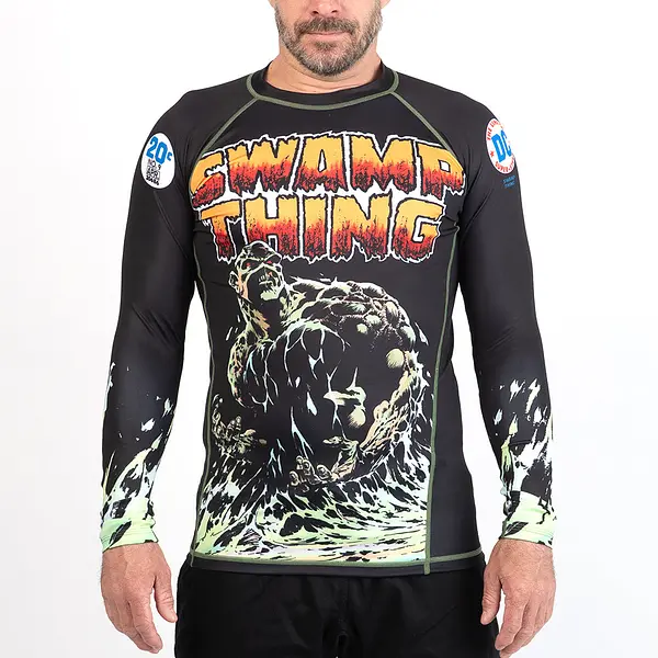 Fusion Fight Gear Swamp Thing BJJ Rash Guard Compression Shirt