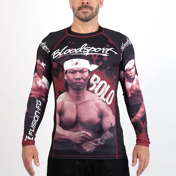 Fusion Fight Gear Bloodsport Bolo BJJ Rash Guard Compression Shirt